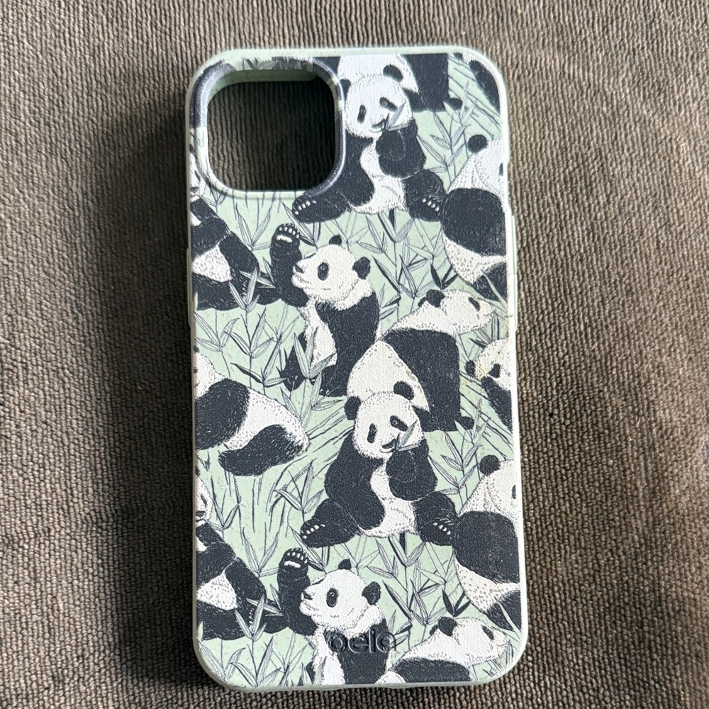 Sage Green Pandamonium iPhone 13 Case (Pela)